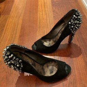 Sam Edelman Lorrisa Black Suede Pumps Sz 8M